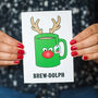 'Brewdolph' Funny Tea Christmas Card, thumbnail 2 of 3