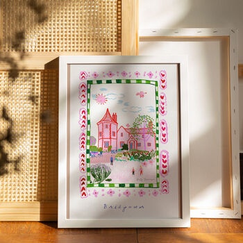 Rhs Garden Bridgewater Art Print – Heritage Pink Salford Poster, 2 of 7