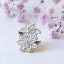Lily Enamel Lapel Pin, thumbnail 3 of 8