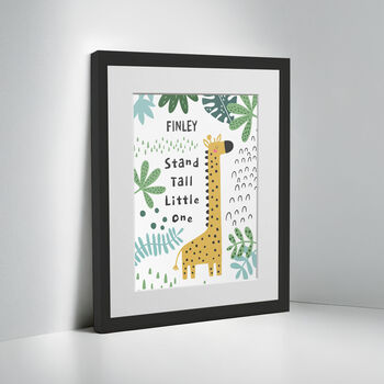 Personalised Giraffe Children’s Nursery Framed Print, 3 of 9