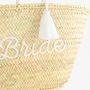 Bride Embroidered Handwoven Straw Bag, thumbnail 3 of 4
