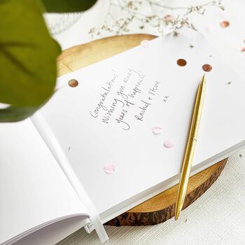 Personalised Hardcover Wedding Guest Book, 2 of 10