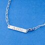 Silver Engraveable Paperclip Link Chain Necklace. Personalised Necklace, thumbnail 4 of 11