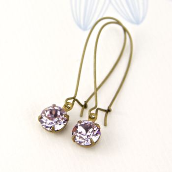Long Earrings Made With Swarovski Crystals, 5 of 12