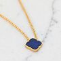 The Lucky Clover Lapis Lazuli Pendant Necklace, thumbnail 4 of 7