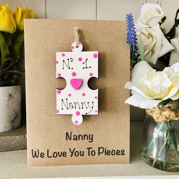 Personalised Mum Nanny Jigsaw Keepsake Card, 5 of 6