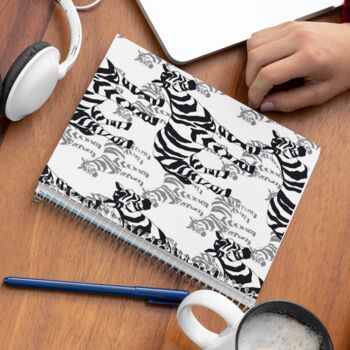 A5 Spiral Notebook Featuring A Zebra Print, 2 of 2