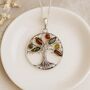 Personalised Oxidised Sterling Silver Baltic Amber Tree Of Life Necklace, thumbnail 3 of 11
