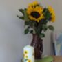 Hand Painted Sunflower Pillar Candle, thumbnail 3 of 3