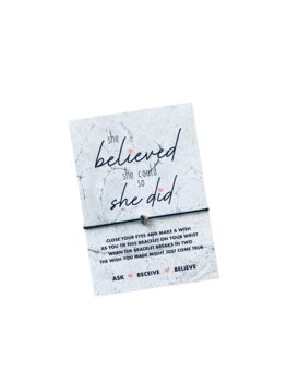 She Believed Wish Bracelet | Empowerment Gift, 5 of 7