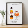 Personalised Bride And Groom Wedding Print, thumbnail 2 of 11