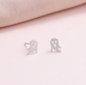 Sterling Silver Little Ghost Earrings, 3 of 3