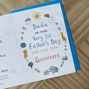 Personalised Very 1st Fathers Day Daddy Card, 3 of 5