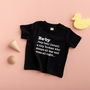 Baby Definition T Shirt, thumbnail 1 of 4