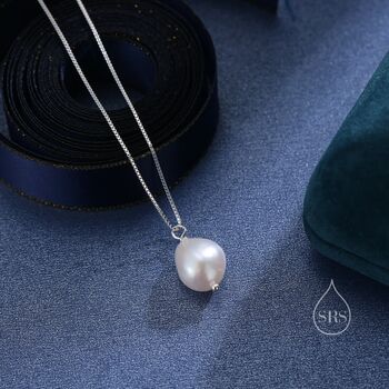 Random Shape Genuine Baroque Pearl Pendant Necklace, 7 of 12