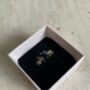 18 K Gold Adjustable Dainty Royal Blue Leaf Ring, thumbnail 6 of 6