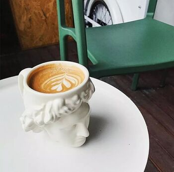 Large White Ceramic 'David' Coffee Mug, 3 of 4