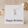 Birthday Gift For Her, Coffee Bean Charm Sterling Silver Necklace, thumbnail 1 of 7