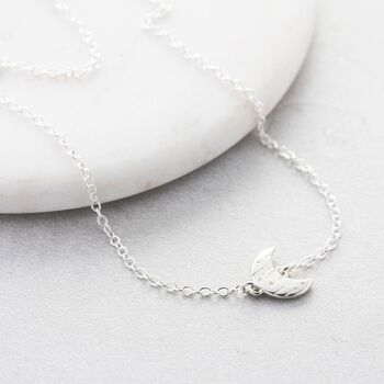 Moon And Back Silver Necklace, 2 of 3