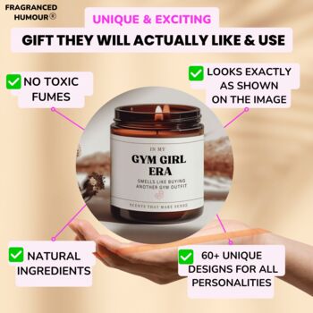 In My Gym Girl Era Candle Friendship Gift For Her, 7 of 7