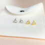 Sterling Silver Simple Calabash Stud Earrings, thumbnail 5 of 6