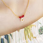 Birthstone Bar Necklace With Initial Charm, thumbnail 6 of 12