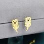 Sterling Silver Otter Stud Earrings, thumbnail 5 of 11