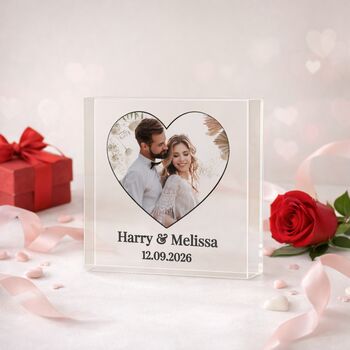 Anniversary Gifts Personalised Photo Glass Ornament, 4 of 6