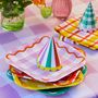 Colourful Gingham Square Paper Plates Pack Of 12, thumbnail 1 of 8