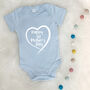 Happy First Mother's Day Heart Babygrow, thumbnail 3 of 9