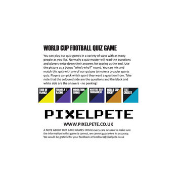 World Cup Football Knowledge Game For Sporrts Fans, 8 of 9