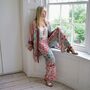 'Marlowe' Pink And Blue Paisley Viscose Palazzo Trousers, thumbnail 5 of 7