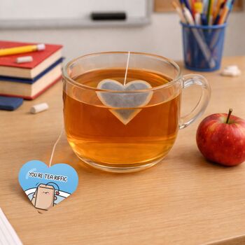 Best Teacher Heart Shaped Tea Bags, 4 of 5