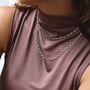 Sterling Silver Shimmer Clover Necklace, thumbnail 6 of 7