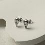 Sterling Silver Hot Air Balloon Stud Earrings, thumbnail 2 of 4