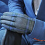 Men's Merino Wool Tartan Stripe Gloves, thumbnail 5 of 11