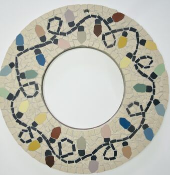 Floral Mosaic Hanging Indoor Wreath Decoration, 4 of 11