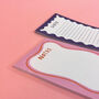 Pink Asymmetric Note Pad Colourful Stationery, thumbnail 6 of 7