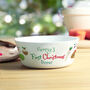 Personalised 1st Christmas Dinner Plastic Baby Bowl, thumbnail 1 of 2