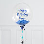 Personalised Blue Star Confetti Bubble Balloon, thumbnail 1 of 2