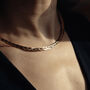 Interwoven Twisted Double Herringbone Luxe Necklace, thumbnail 5 of 5