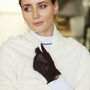 Soft Vegan Leather Pleated Cuff Suede Ladies Gloves, thumbnail 2 of 12