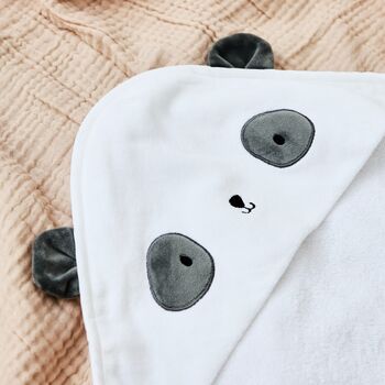 Personalised Panda Hooded Towel, 4 of 5