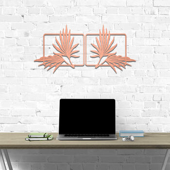 Wooden Tropical Wall Art Gift Set Of Two For Living Room Or Bedroom, 4 of 9