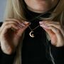 Cat Necklace, Silver Cat And Moon, thumbnail 5 of 8