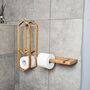 Handcrafted Scandi Design Oak Toilet Paper Rack, thumbnail 5 of 10
