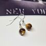 Handmade Sterling Silver And Gold Natural Gemstone Earrings, thumbnail 4 of 9