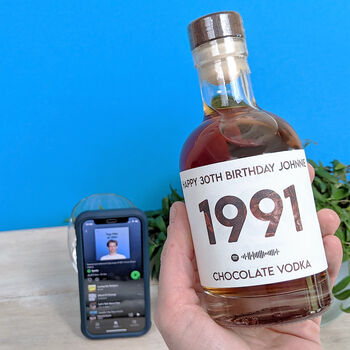 Personalised Special Year Chocolate Vodka With Music, 3 of 5