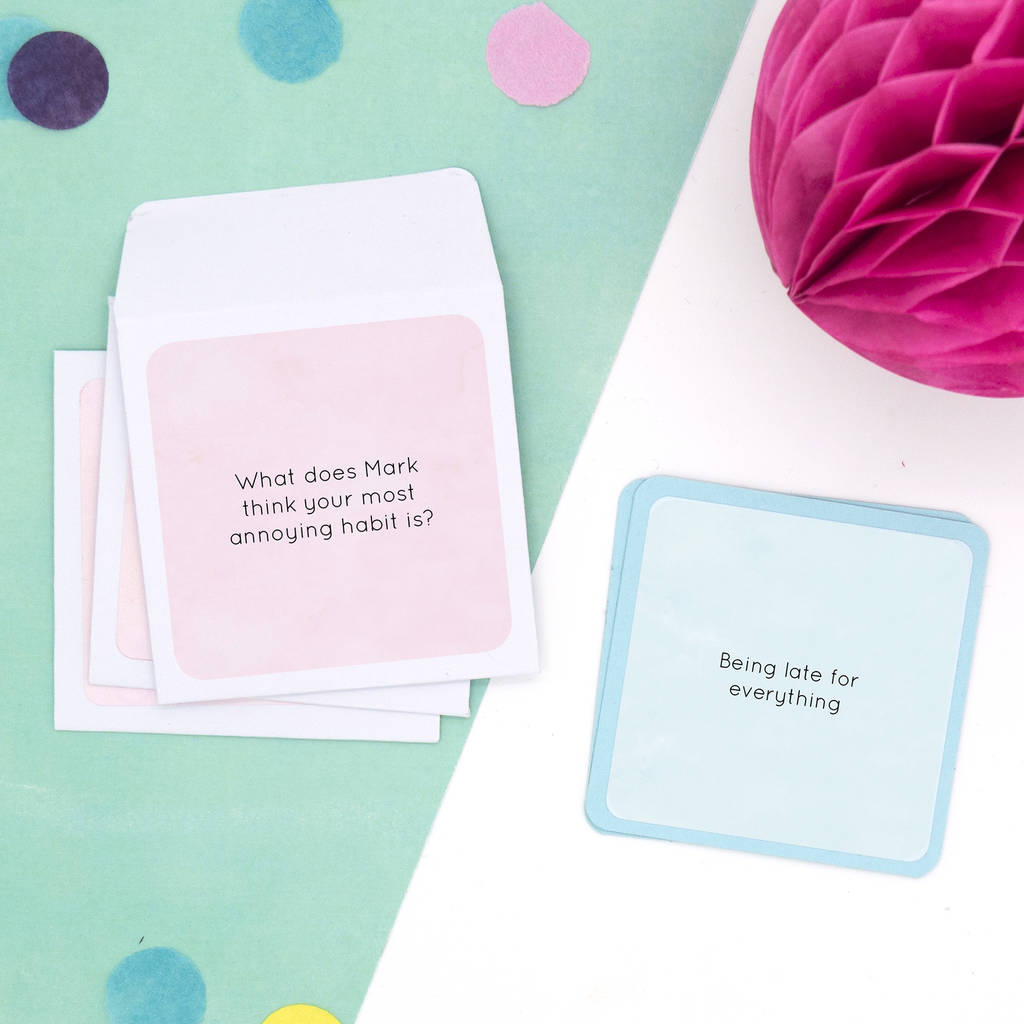 Personalised 'his And Hers' Hen Party Game By Cotton Twist 