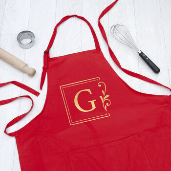 Personalised Initial Cotton Apron, 2 of 8